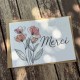 Carte à planter Merci coquelicots