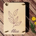 Presse à fleurs en bois avec prénom. Presse à fleurs pour herbier grand format personnalisable