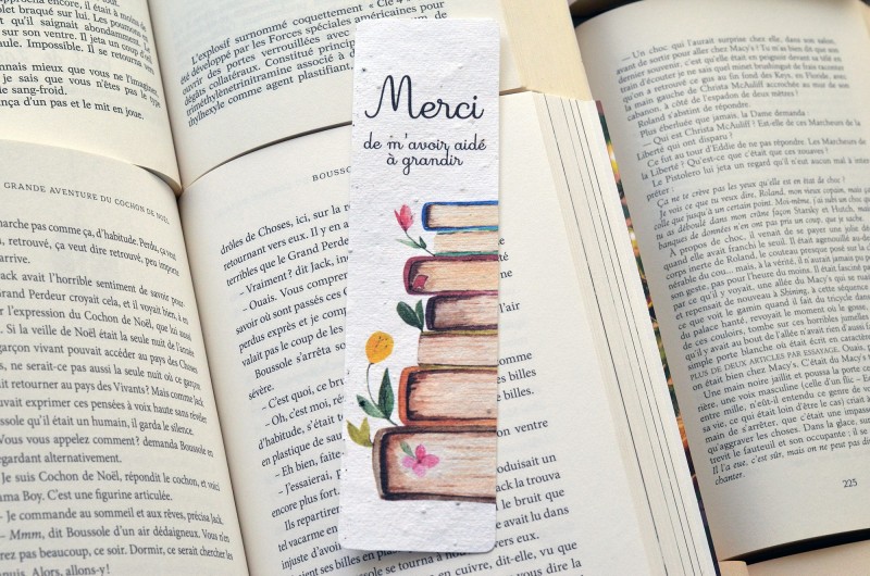 Marque-page &agrave; planter Merci de m'aider &agrave; grandir - Livres