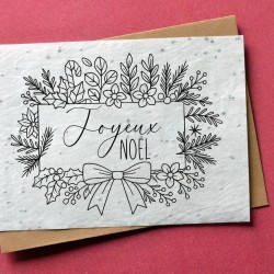 Carte à planter Joyeux Noël à colorier