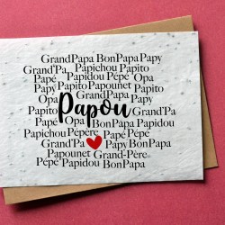 Carte &agrave; planter Papou - Grand-p&egrave;re